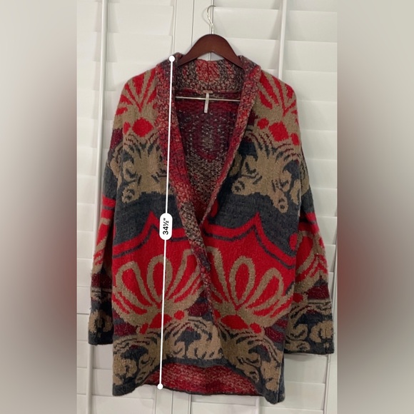 Free People Winters Day Bliss Wool Blend Oversized Cardigan - Picture 5 of 11